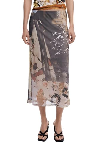 DESIGUAL GONNA LONGUETTE DONNA BEIGE