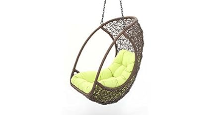 Hindoro Outdoor- Balcony Swing Chair Without Stand (Brown,Suspended)