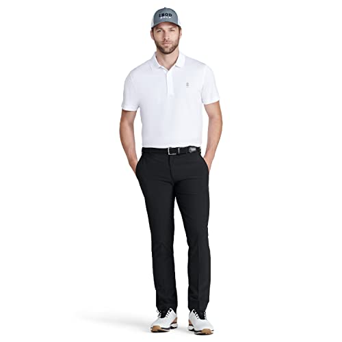 IZOD Men's Golf Swingflex StraightFit FlatFront Pants, Black, 40W X