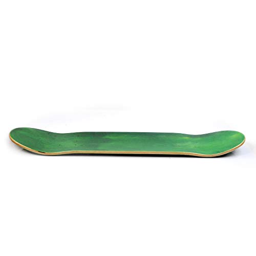 LOSENKA Maple Skateboard Decks Double Tail Skateboard Light Decks Free Skateboard Grip Tape (Green) - Thumbnail 4