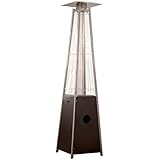 AZ Patio Heaters Patio Heater, Quartz Glass Tube in Hammered Bronze