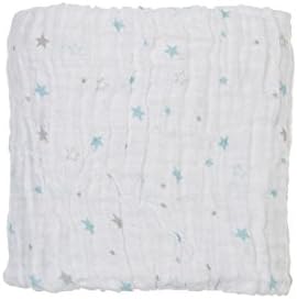 BABY SENSE Muslin Receiver Blanket Soft Comfort, Breathable Premium Soft Cotton (Blue)