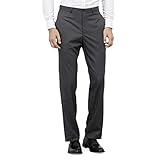 Kenneth Cole REACTION Men's Grey Solid Suit Separate Pant, Gray, 38x30