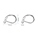 Bezall 100Pcs Brass Earring Hooks, Lever Back Hoop French Ear Wire with Open Loop for Earring Jewelry Making (Silver)