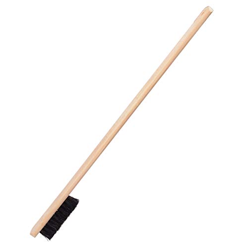 MUZOCT Wheel Brush 16 Inch Long Rim Tire Detail Clean Tool Soft Bristle Wooden Handle for Car Motorcycles Wheels