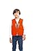 TrailCrest by Treel Kid's Upland Deluxe Blaze Orange Safety Front Loader High Visibility Vest, Medium