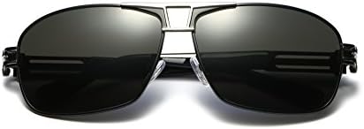 AirLing Aviator Sunglasses Polarized Mirrored with Sun Glasses Case UV 400 Protection Gun/Black