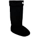 Womens Thermal Fleece Welly Wellington Boot Warm Cosy Soft Wellie Socks - Black - US-L