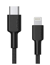 AUKEY - Cable USB C a Lightning (certificado MFi de Apple) de nailon tipo C a iPhone cable de carga rápida para iPhone X iPhone 8 8 Plus, iPad Pro 2017 y otros dispositivos iOS de Apple