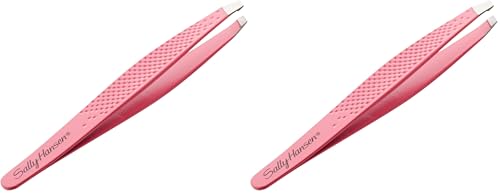 Sally Hansen Raise Some Brows-Slant Tip Tweezer with Platform, Eyebrow Tweezers,Tweezers, Pointed Tweezers, Grasp Hairs Firmly and Securely (Pack of 2)