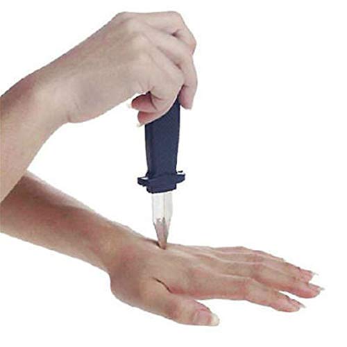 Wendy Mall 1pc Trick Disappearing Dagger Knife Retractable Fake Plastic Blade Fun Joke Prank Halloween Prop Gag Magic Toy