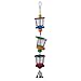 Super Bird Creations SB632 Foraging Bottom’s Up Bird Toy with Clear Acrylic Cups, Medium/Large Bird Size, 18” x 2.5”