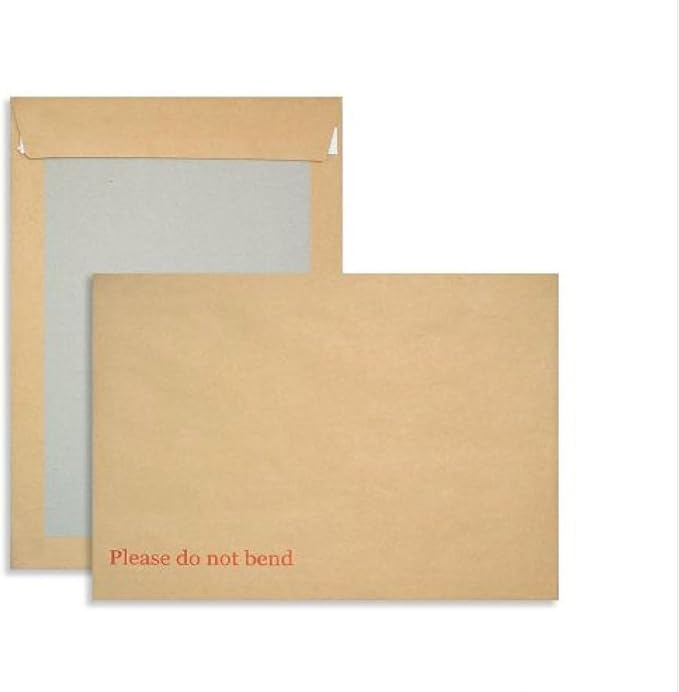 25pcs of (A5/C5) (162X229mm) Board Back envelopes Manilla Brown Peel and Seal DO NOT Bend Mailers Envelope