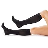 Compression Socks for Men & Women, Soft & Comfortable Knee High Compression Stockings, Socks for Nurses and Runners, Relief from Shin Splints and Edema Swelling, Maternity Compression Sockings - L