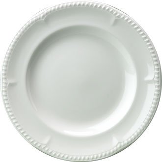 "Buckingham White Plate - 10"". Box quantity 24."