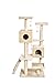 AmazonBasics Extra Large Cat Tree Tower With Dual Condo Cave – 28 x 65 x 24 Inches, Beigethumb 2