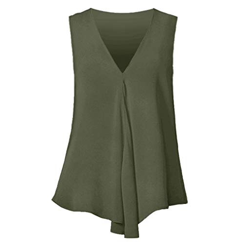 YEZIJIN Womens Fashion Short Sleeve Embroidery Print Short Sleeve Summer Top Tank 2019 Under 10 Dollars Army Green