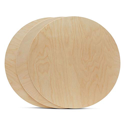 Wood Circles 20 inch, 1/8 Inch Thick, Birch Plywood Discs, Pack of 1