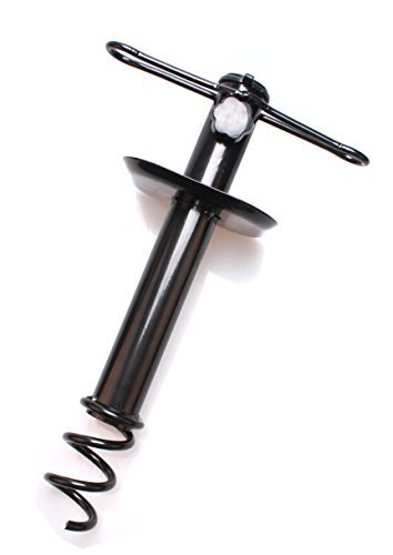 zzmonster Beach Umbrella Sand Anchor, Metal Beach Umbrella Holder-Stands-Sand Grass Auger with Beach Bag-Heavy Duty Black