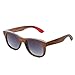 Arctic Penguin Skateboard Sunglasses Wood Glasses Polarized Fishing Sun Shades for Men UV400 Protection with Bamboo Case 52mm (Coffee, Grey)