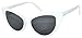 Women Cat Eye Vintage Wayfarer Smoke Lens Sunglasses White Frame