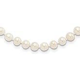 925 Sterling Silver White Freshwater Cultured Pearl Necklace Pendant-Necklace for Women in Choice of Lengths
