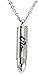 Men's 316L Stainless Steel Cylinder Pendant Chain Necklace,20+2