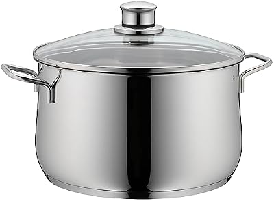 Wmf diadem plus - pote baixo 24 cm, cromargan 18/10 aço inoxidável polido