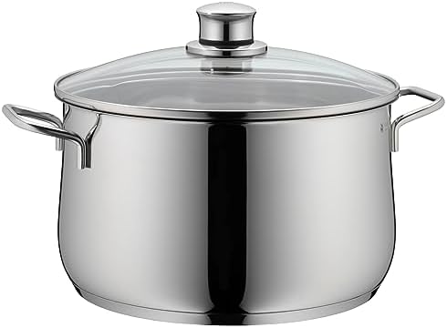 Diadem Plus Casseruola alta con coperchio, in acciaio INOX 18/10, 24 cm