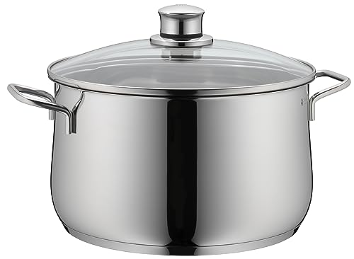 Diadem Plus Casseruola alta con coperchio, in acciaio INOX 18/10, 24 cm