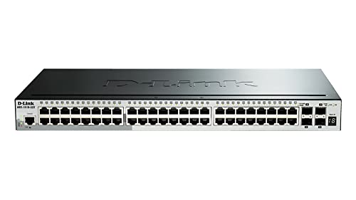 D-Link DGS-1510-52X/E, 52-Port Smart Managed Gigabit Stack Switch (48x 10/100/1000 Mbit/s Ports, 4X 10G SFP+) - Nur EU-Netzkabel