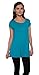 Free to Live Women's Long Flowy Short Sleeve or Sleeveless Tunic (XL, Jade)