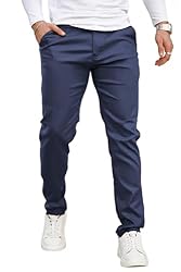 GINGTTO Leather Pants for Men Slim Fit, Mens Punk