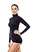 MD Basic Slim Fit Long Sleeve Turtleneck T-shirt Thermal Underwear Waist Tummy And Bust Shaper Medium Black
