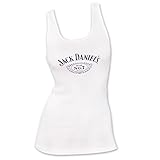 Jack Daniels Women's Daniel's White Old No. 7 Logo Tank Top White Medium