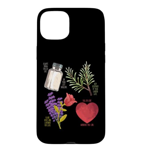 Practical Magic Salt Rosemary Lavender Love Witch Pagan Case for iPhone 15 Plus