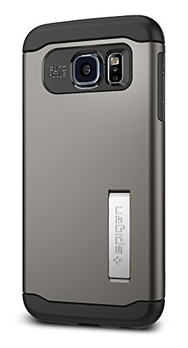 Spigen Slim Armor Galaxy S6 Case with Air Cushion Technology and Kickstand for Galaxy S6 2015 - Gunmetal