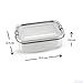 Vanli's Stainless Steel Lunch Containers | Metal Lunch Box For Kids And Adults | Durable Bento Box With Lockable Clips Leak Proof To Keep Food Fresh | Tiffin Food Container | 27oz