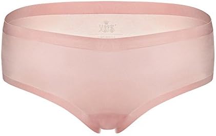 4 Pack of Ensence Luxurious Sexy Seamless Calcinha Cotton Crotch Briefs Satin Silk Panties Underwear Women (Meduim)