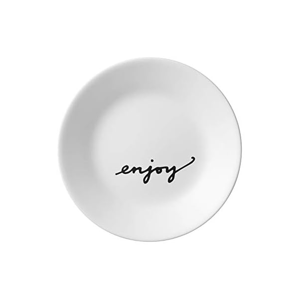 Corelle 8Piece Appetizer Plates Set, Triple Layer Glass and Chip Resistant, Lightweight Round 6