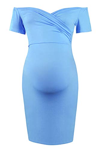baby blue bodycon maternity dress