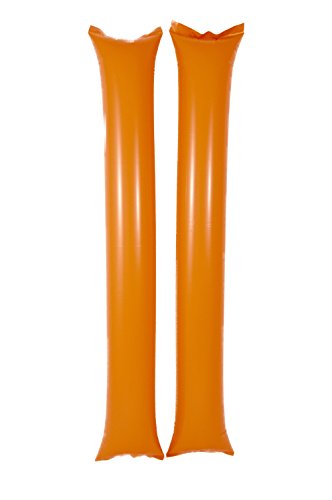 Deseret Deals Thunder Sticks Orange Inflatable Noisemakers (5 Pairs)