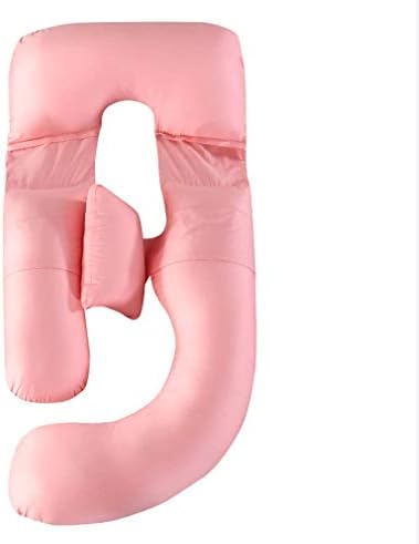 WJHJBB Pregnancy Pillow,G-Shaped Maternity Pillow with Removable Cotton Cover and Zipper,Cozy Full Body Pregnancy Pillow for Pregnant Woman Sleeping Support Body,Pink