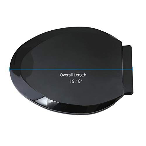 Renovators Supply Manufacturing Black Plastic Soft Close Toilet Seat