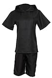 Nuoqi Japanese Anime Black Cosplay Costumes Mens Halloween Clothes Set GC34B-XL