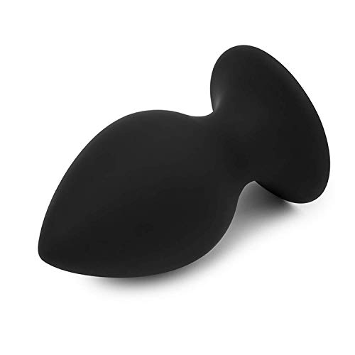 DUSILIER Tshirt Vibrators Adult Toys Black Silicone Big Butt Plug Premium 3 Sizes Strong Suction Cup Smooth Soft Huge Anal Plug Adult Erotic Toys Sex Toys for Men,Size L