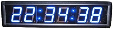 AZOOU 2.3" High Character LED Wall Clock LED Digital Timer Countdown and Up by IR Remote Control Blue Color