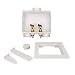 Eastman 60245 Washing Machine Outlet Box, 1/2-inch PEX, Recessed, PVC, Double Drain primary