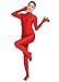 Ensnovo Womens One Piece Unitard Full Body Suit Spandex Skin Tights Red,M