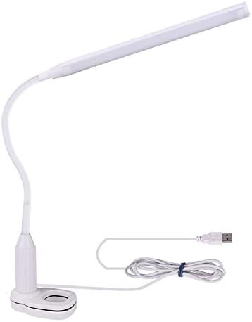 Deussol Desk Lamp Led USB Light Clamp On Table Lamp with Gooseneck for Reading Studying Bedroom Office